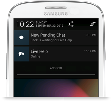 Live Help Android App - Notifcations